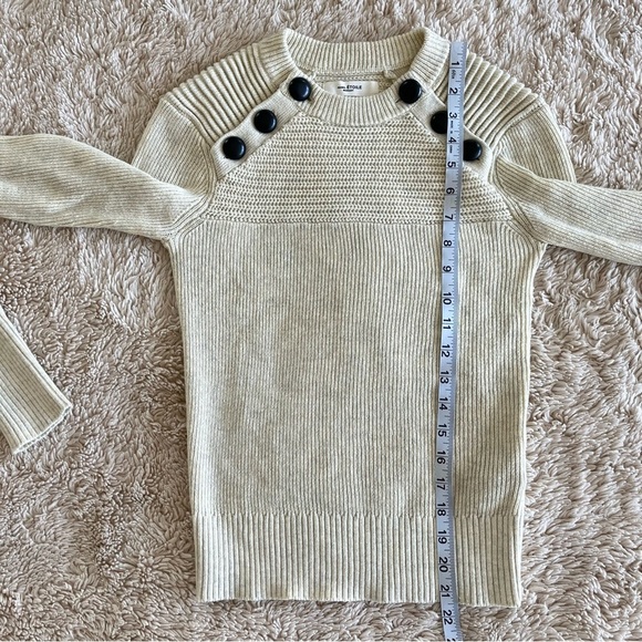 Isabel Marant Etoile Koyle Sweater - Heathered Ivory - Size 34 - Picture 11 of 12